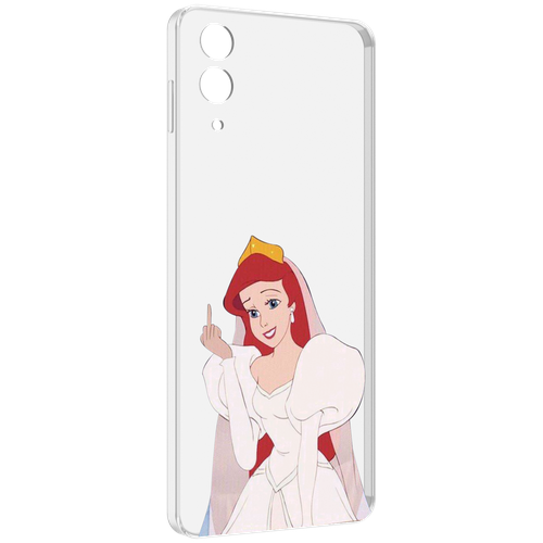 Чехол MyPads принцесса-Русалочка-Ариель женский для Samsung Galaxy Z Flip 4 (SM-F721) задняя-панель-накладка-бампер