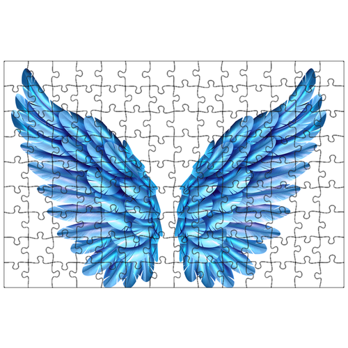 фото Магнитный пазл 27x18см."синий, крылья, бабочка" на холодильник lotsprints