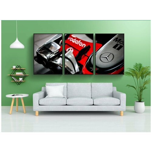 фото Набор модулных постеров для интерьера "f1, формула 1, машина" 60x90 см. в тубусе, без рамки lotsprints