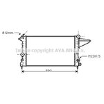 Радиатор системы охлаждения Ava OLA2161 - изображение