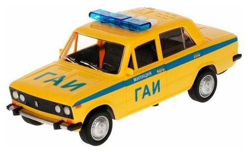 Машинка ТехноПарк ВАЗ-2106 Жигули. Милиция 22см свет, звук LADA2106-22PLPOL-YE