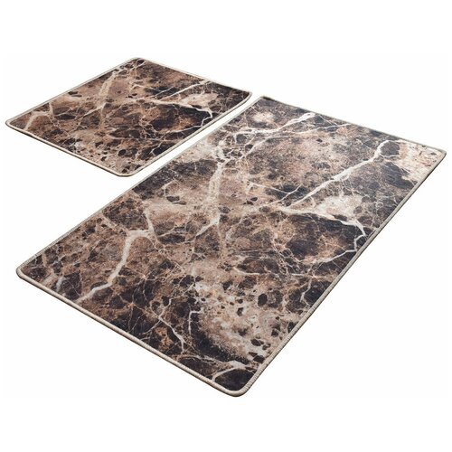 Комплект 60x100, 50x60 см из 2 ковриков для ванной , Chilai Home, 8682125934723