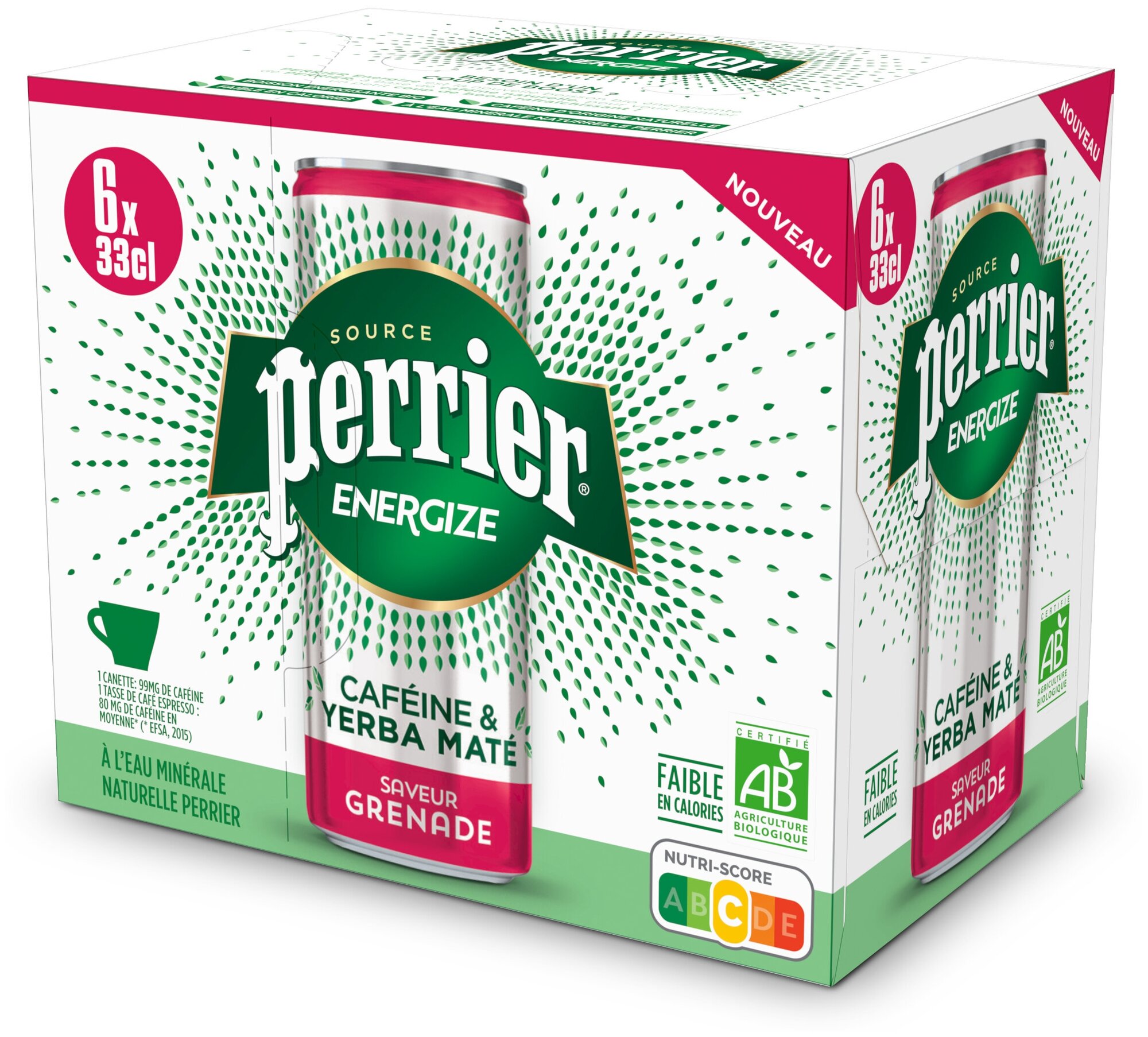 Энергетический напиток Perrier Energize 6 шт по 330 мл. со вкусом граната - фотография № 5