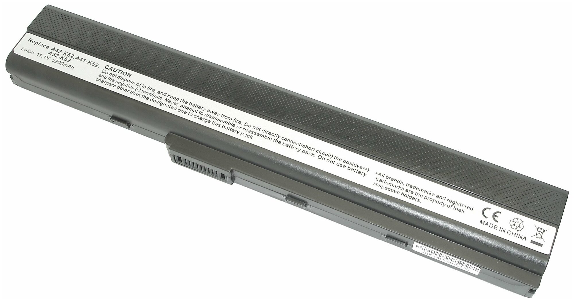 Аккумуляторная батарея для ноутбука Asus A42, A52, K52 5200mAh A32-K52 OEM черная