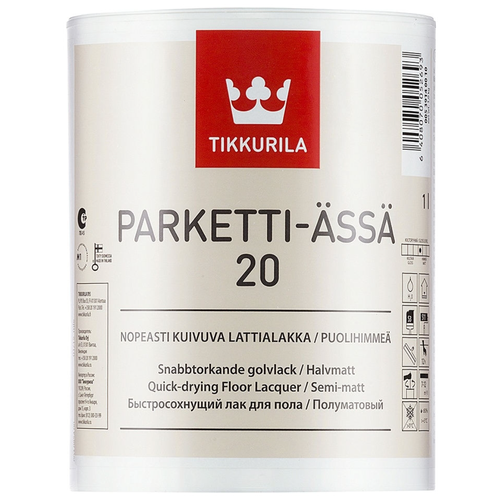 Tikkurila Parketti Assa 20 бесцветный, полуматовая, 1.14 кг, 1 л tikkurila supi saunasuoja бесцветный полуматовая 1 кг 0 9 л