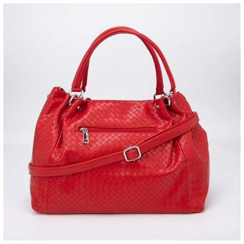 фото Сумка-мешок, отдел на молнии, наружный карман, длинный ремень, цвет красный yandex market