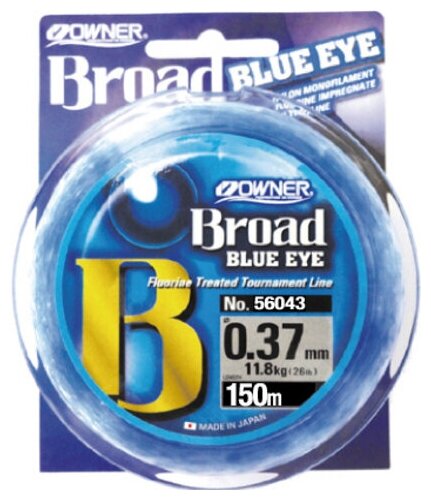 Леска монофильная Owner Broad Blue Eye 020мм 150м (light blue)