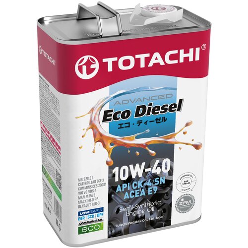 Масло моторное Totachi eco diesel ck-4/сj-4/sn п\синт 10w-40 20л Totachi E1320