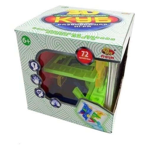 Купить Куб головоломка ABtoys интеллектуальный 3D, 72 барьера, в коробке (PT-01299), Головоломки