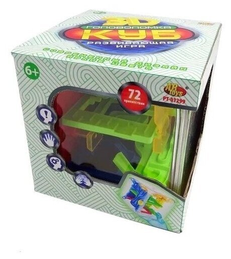 Куб головоломка ABtoys интеллектуальный 3D, 72 барьера, в коробке (PT-01299)