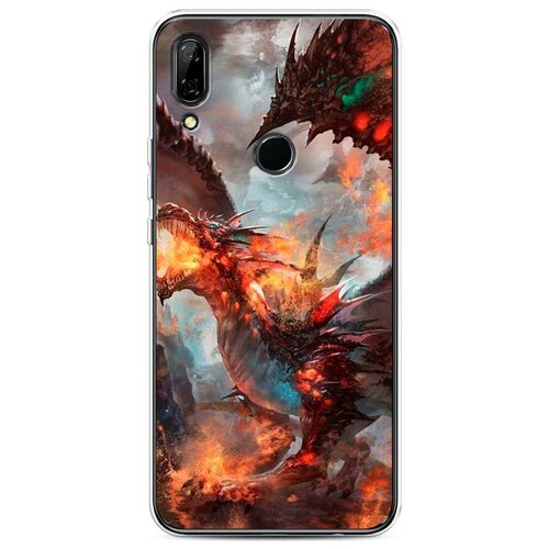 фото Силиконовый чехол "бушующий дракон" на huawei p smart z / хуавей п смарт z case place