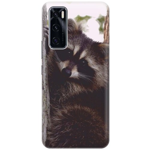 фото Ультратонкий силиконовый чехол-накладка для vivo v20 se с принтом "енотик" gosso