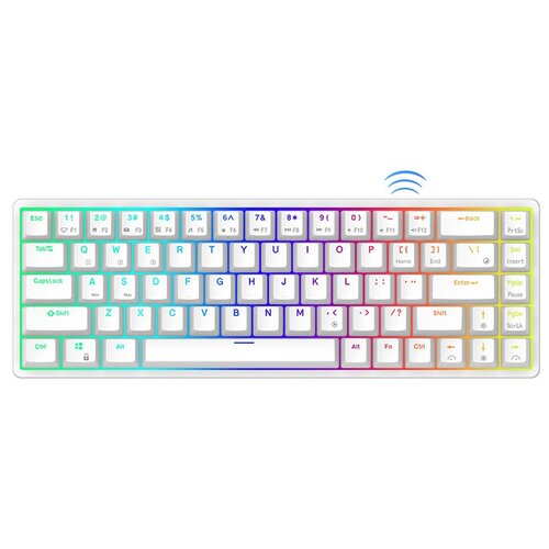 Клавиатура беспроводная Royal Kludge RK G68 RGB RK Red Switch белый 843800₽