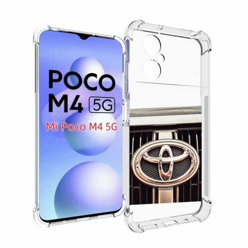 Чехол MyPads toyota тойота 3 для Xiaomi Poco M4 5G задняя-панель-накладка-бампер