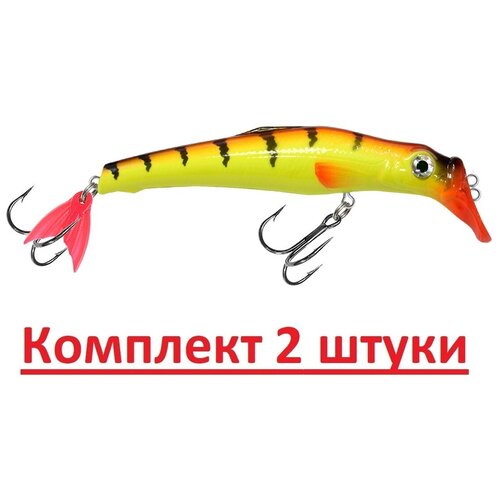 фото Воблер aqua твин 135mm, цвет 065 (огненная макрель), 2 штуки