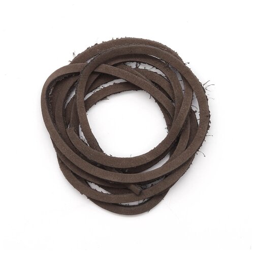 Шнур из натуральной кожи 3мм*1м, дизайн №301, 100% кожа (тёмно-коричневый)
