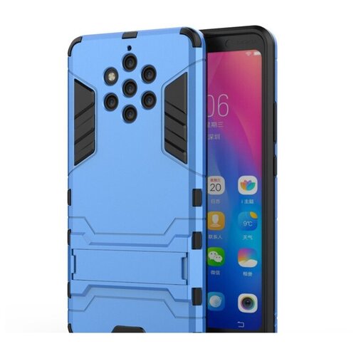 фото Чехол-бампер mypads для nokia 9 pureview противоударный усиленный ударопрочный голубой