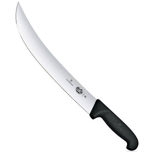 Нож кухонный Victorinox Fibrox, обвалочный, для мяса, 250мм, заточка прямая, стальной, черный [5.7303.25]