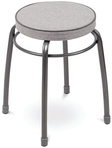 Табурет Nika Фабрик 4, с мягким сиденьем, 32 см, серый