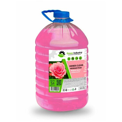 Жидкое мыло Green Industry Hands Clean Нежная Роза 5л 921₽