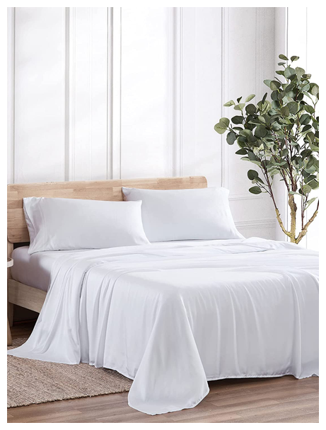 Комплект постельного белья GoodNight Essential, евростандарт, тенсель, белый - фотография № 4