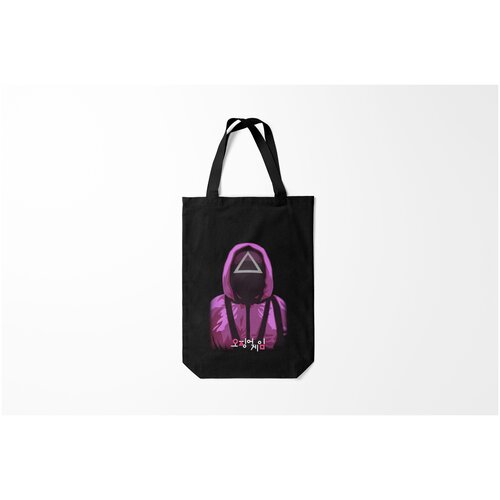 фото Сумка-шоппер / 31х42 см / сериалы / игра в кальмара squid game triangle guy burnettie