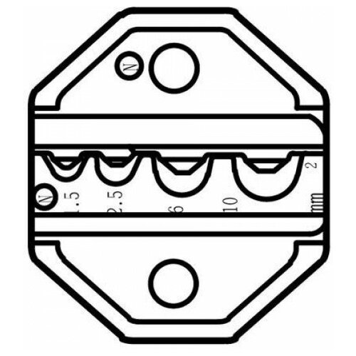 Сменная матрица для обжима кольцевых и вилочных неизолированных наконечников ProsKit CP-236DN