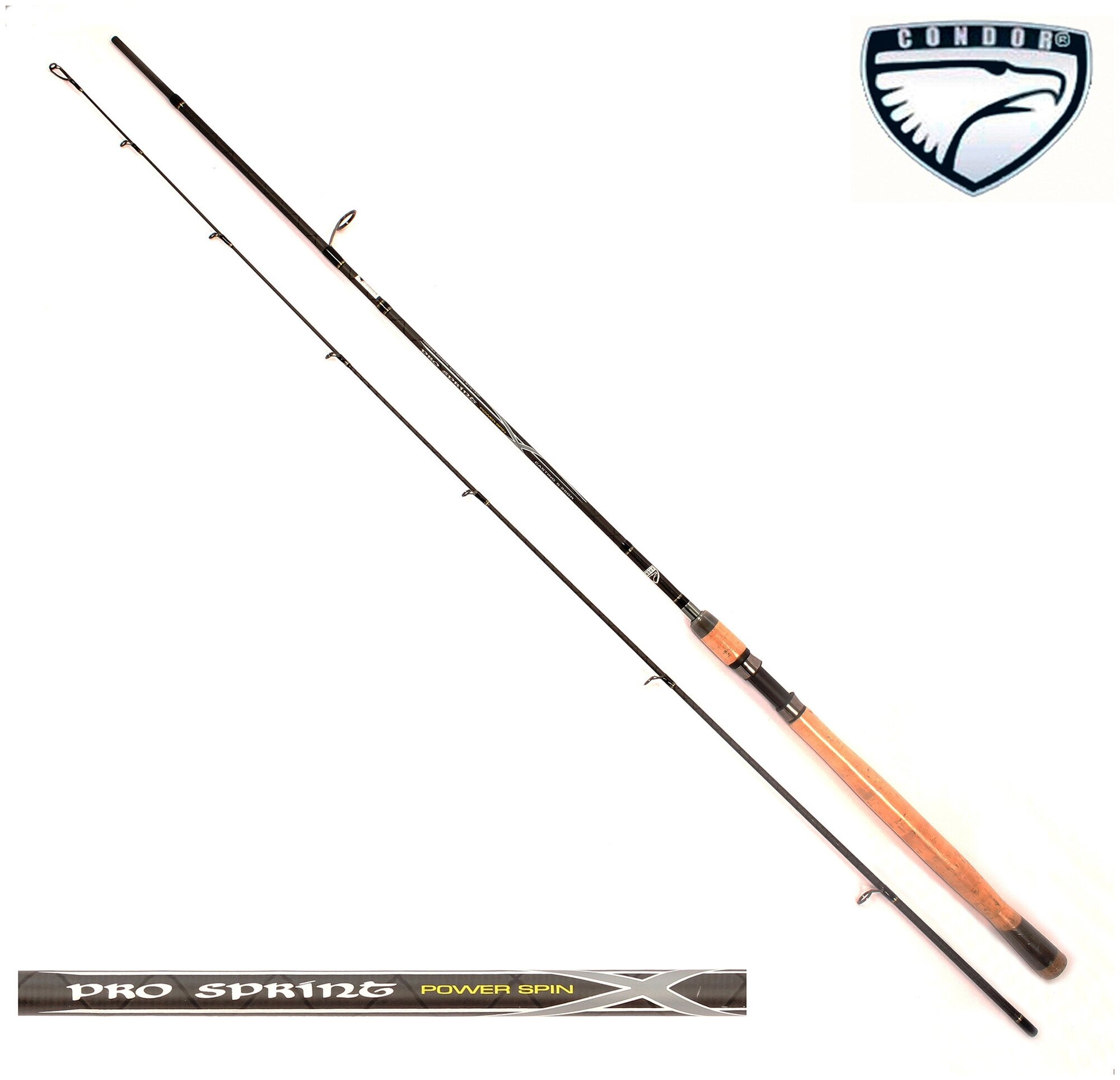 Спиннинг Condor "Pro Spring power spin" длина 2,70 м, тест 15-45 гр, carbon IM8, штекер