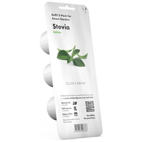 Набор картриджей для умного сада Click and Grow Refill 3-Pack Стевия (Stevia)