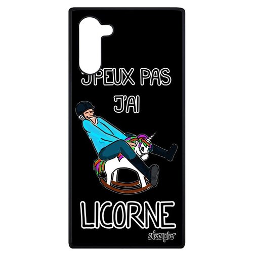 фото Защитный чехол на смартфон // samsung galaxy note 10 // "не могу - у меня единорог!" крутой шутка, utaupia, черный