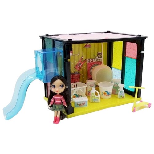 фото Дом для кукол abtoys "модный дом", с куклой и мебелью, 35 деталей, в коробке (pt-00851)