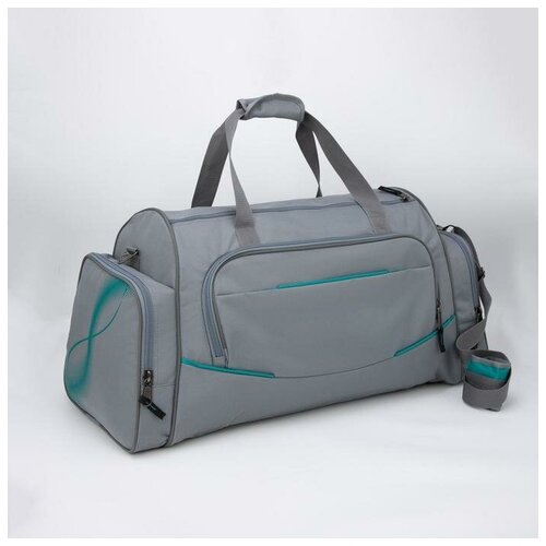 фото Сумка спортивная , плечевой ремень, серый mikimarket