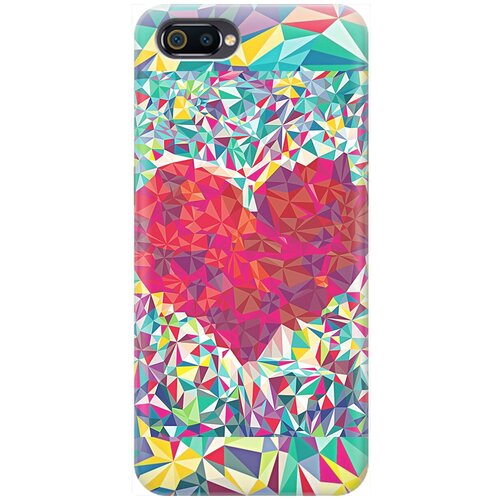 фото Re:pa накладка transparent для oppo a1k / realme c2 с принтом "бриллиантовое сердце"