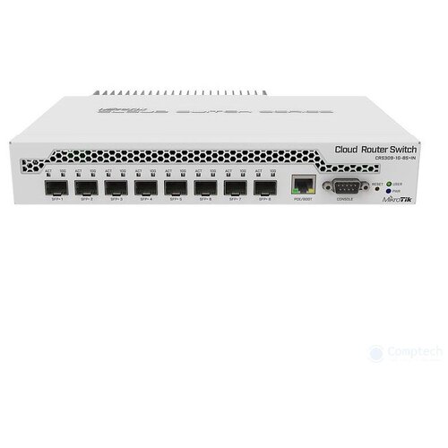 CRS309-1G-8S+IN Коммутатор MikroTik коммутатор mikrotik crs305 1g 4s in cloud router switch 305 1g 4s in with 800mhz cpu 512mb ram 1xgigabit lan 4 x sfp cages routeros l5 or switcho