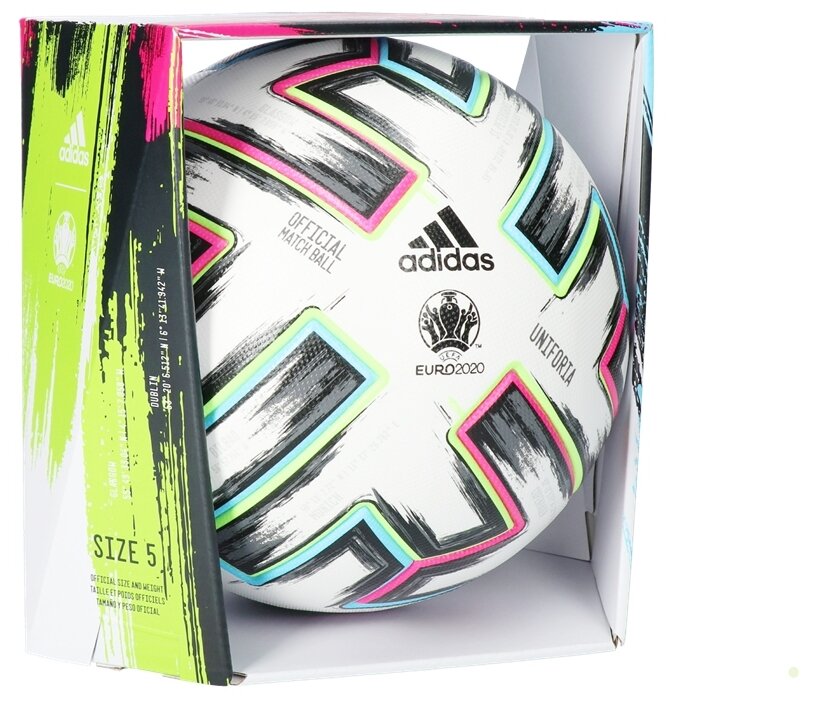 Футбольный мяч adidas Uniforia Competition 4 белый/черный — купить в ...