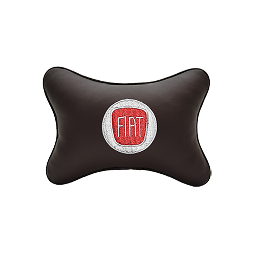 фото Подушка на подголовник экокожа coffeeс логотипом автомобиля fiat vital technologies