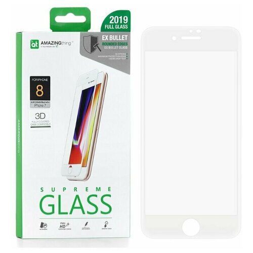 Защитное стекло iPhone 7 Amazingthing Ex Bullet 3D White 0.3mm