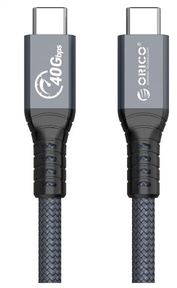 Кабель интерфейсный Orico USB Type-C/Type-C+Type-A 2 в 1, 10-20 Гбит/с, 100 Вт, 0,5 м, черный - фото №1