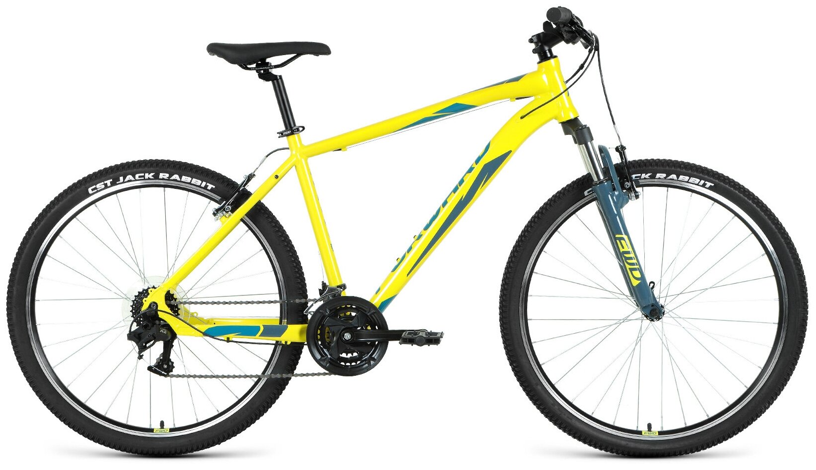 Велосипед горный Forward APACHE 27,5 1.2 17" (2022), 17" желтый/зеленый