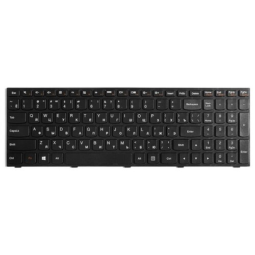 Клавиатура iQZiP для ноутбука Lenovo IdeaPad G50-70 G50-30 черная с черной рамкой 135000₽