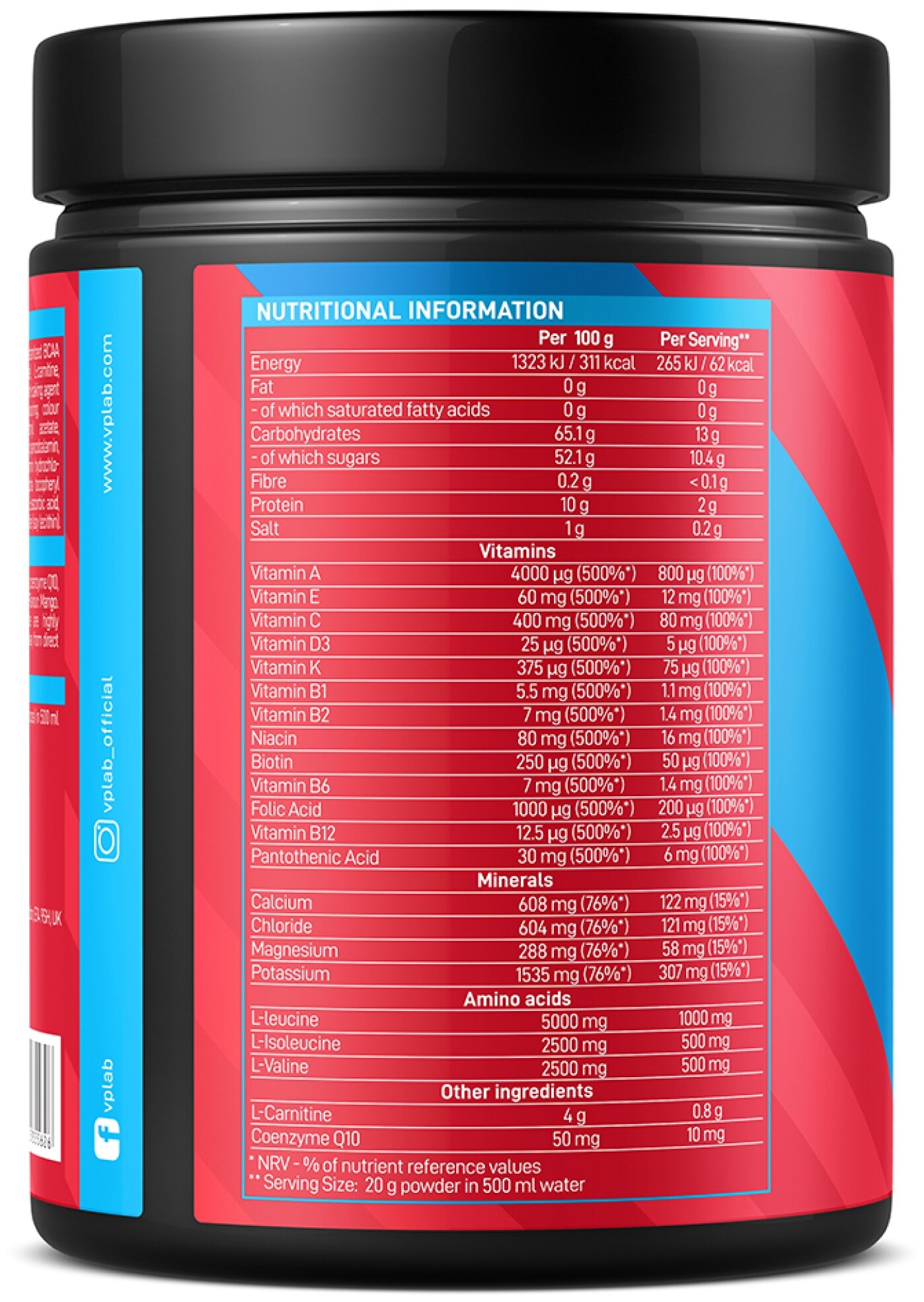 Vplab, FitActive Isotonic Drink, 500 г (тропик)