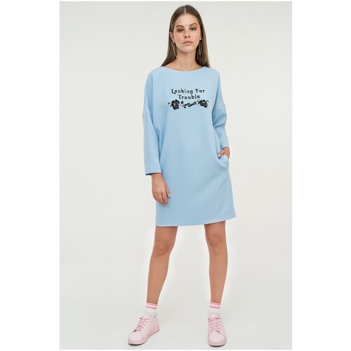 фото Платье befree, размер xs/42, голубой