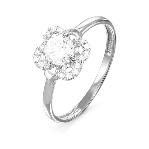 фото Серебряное кольцо кюз del'ta dс114804 с фианитом diamant-online