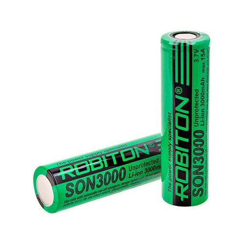 фото Аккумулятор 18650 - robiton 3000mah son3000 15а pk1 (1 штука) 15700