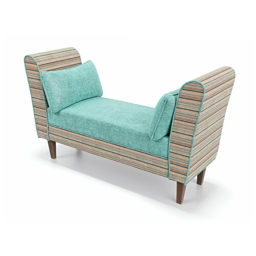 Скамья банкетка Soft Element Зельт 1 с мягким сидением, в прихожую, в спальню, голубой, стиль современная классика