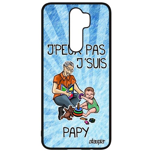 фото Красивый чехол на телефон // xiaomi redmi note 8 pro // "не могу - стал дедом!" карикатура комикс, utaupia, голубой