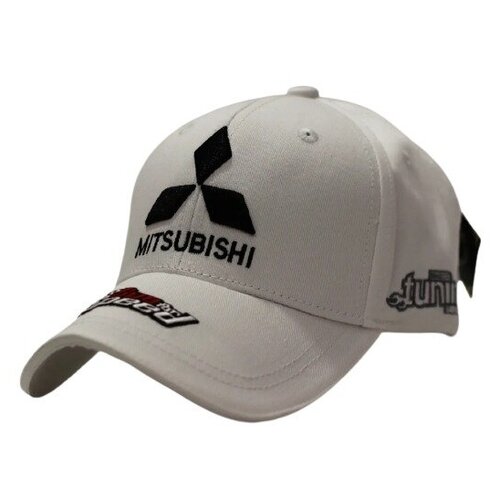 Бейсболка Mitsubishi Бейсболка МИТСУБИСИ кепка MITSUBISHI, размер one, белый