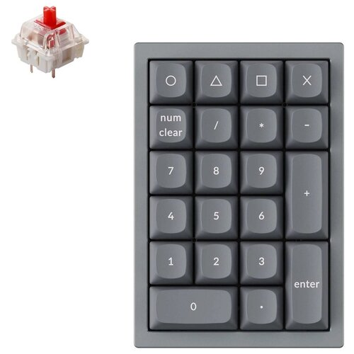 Кейпад Keychron Q0 QMK Custom Number Pad Fully Assembled Silver Grey Gateron G P 799000₽