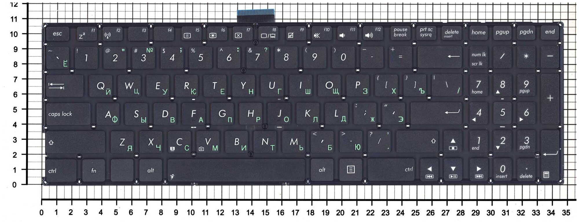 Клавиатура для ноутбука Asus X555L A551C A555 черная