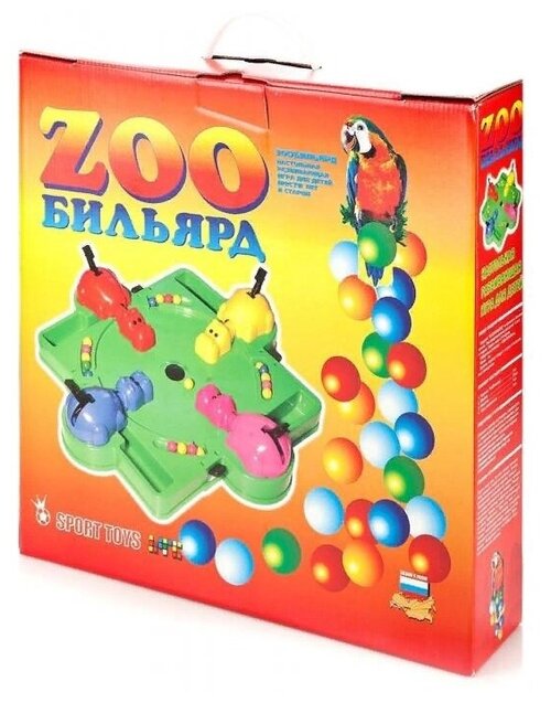 Настольная игра для детей, Зообильярд, развивающая, обучающая